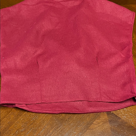 Zara Burgundy Button-Up Shirt - Picture 9 of 10